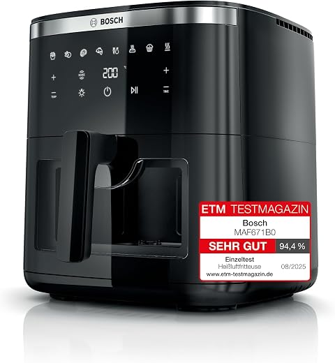 Bosch MAF671B0 Heißluftfritteuse XXL 7 Programme Touchscreen