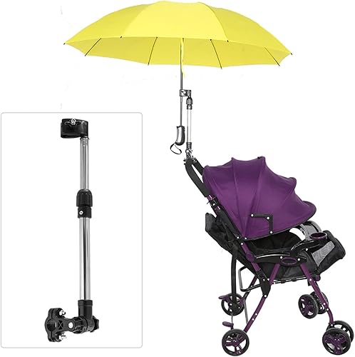 Miniatura 8 de Soporte de paraguas de bicicleta ajustable de 360  al aire libre retráctil de acero inoxidable para bicicleta, soporte de barra, soporte de barra de