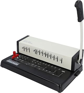 Binding Machine, Binding Machine Spiral Coil with Humanized Handle A4 13 Round Holes Manual Comb 0.22in Round Hole Shape Coil for Booklet