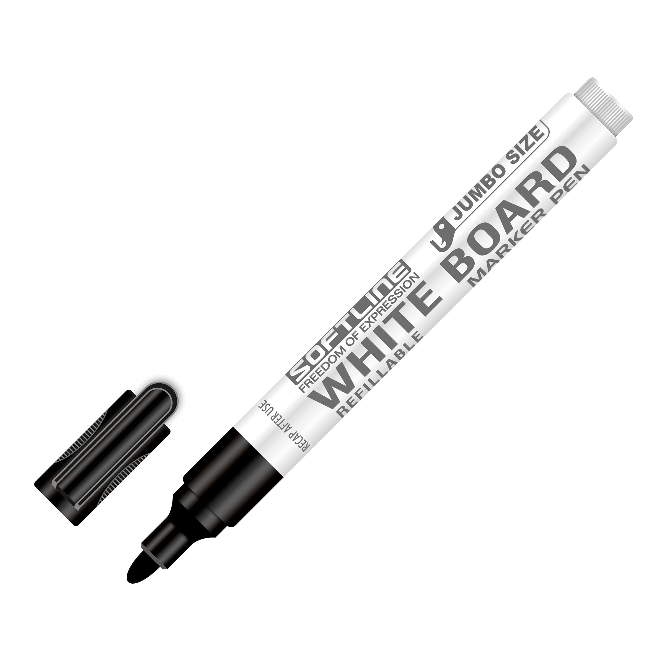 ADD Gel SOFTLINE JUMBO WHITEBOARD MARKER PACK OF 10 MARKERS (BLACK)-image-46
