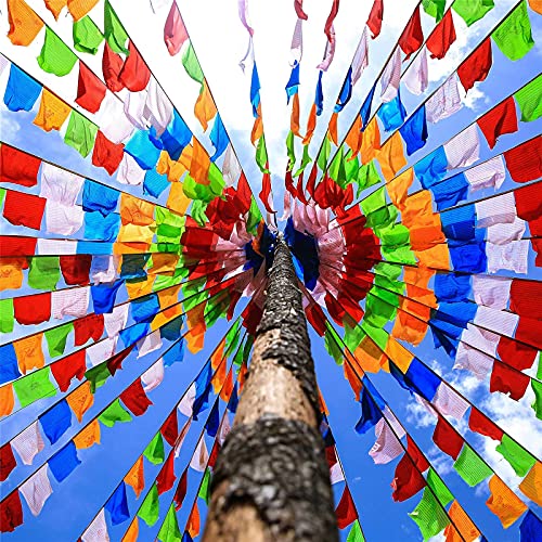 Bandeiras de oração budista tibetano bandeira de meditação ao ar livre - 5 elementos tradicionais 40