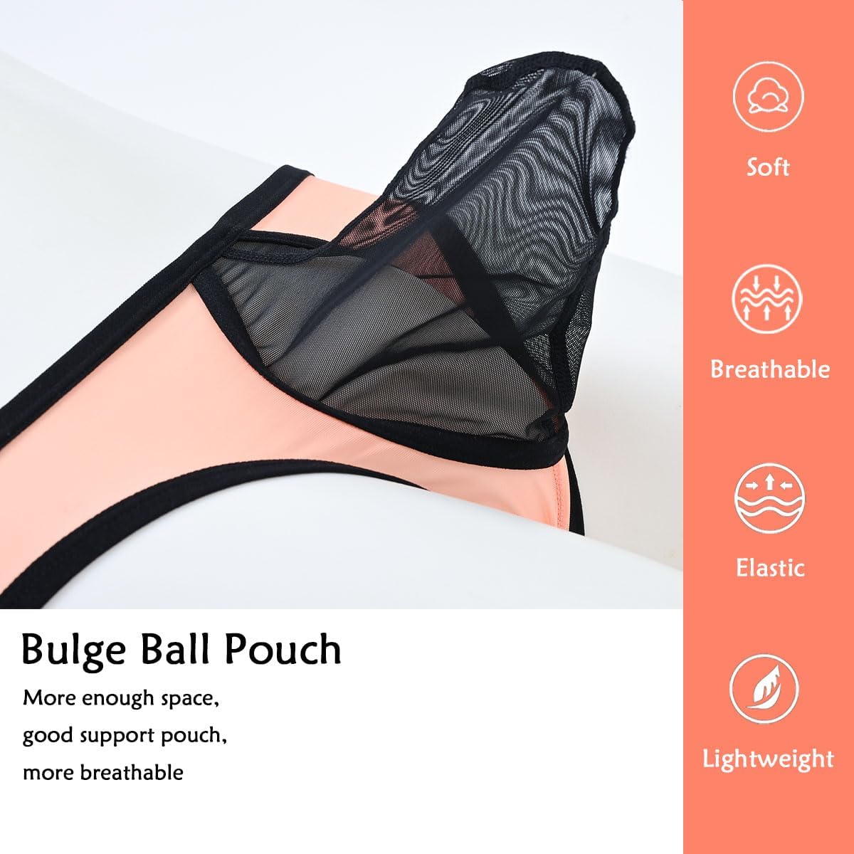 ZONBAILON Men's Sexy Mesh Underwear Briefs See Through Breathable Briefs with Bulge Pouch - Image 2