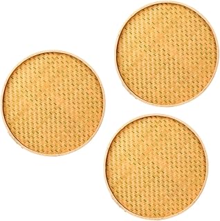 3pcs Weaving Dustpan Sieve Ornament for Painting Decor Lightweight Design for Decoration Excellent Weaving Workmanship