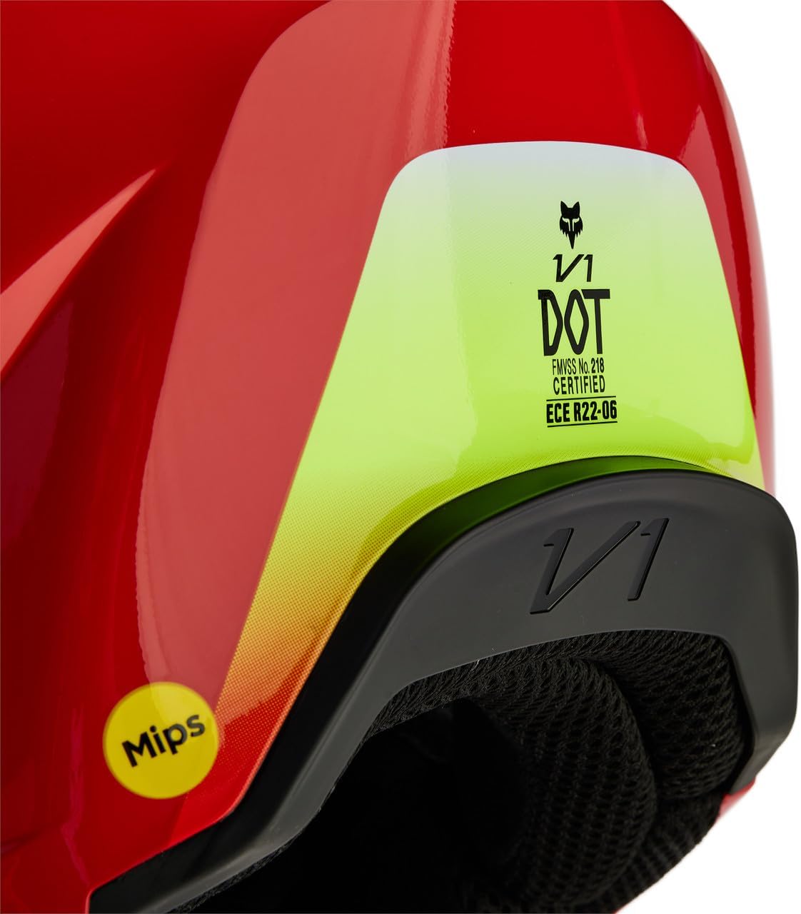 Fox Racing Fox Junior V1 BALLAST Fluo YM Helmet — шлем унисекс для взрослых, флуоресцентный, красный, размер M