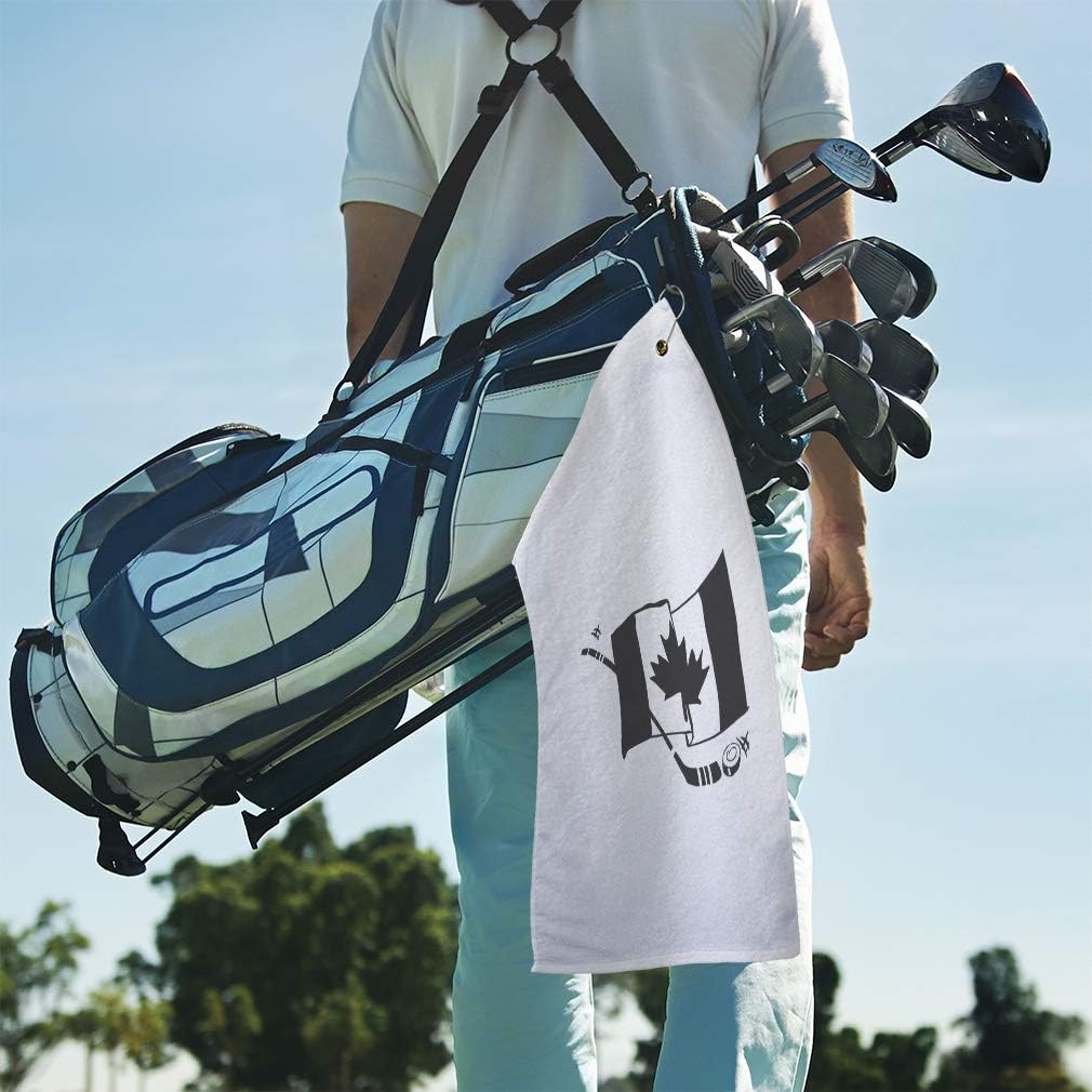 Golf Towel Hockey Stick Canadian Flag Sports Soccer Cotton Bag Accessories