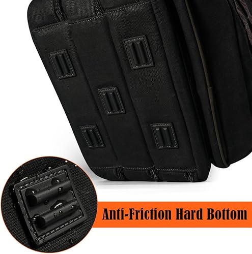 Miniatura 5 de WELKINLAND Mochila de electricista de 90 bolsillos, mochilas de herramientas de lona de cera, resistente, práctica mochila de trabajo con bolsillos