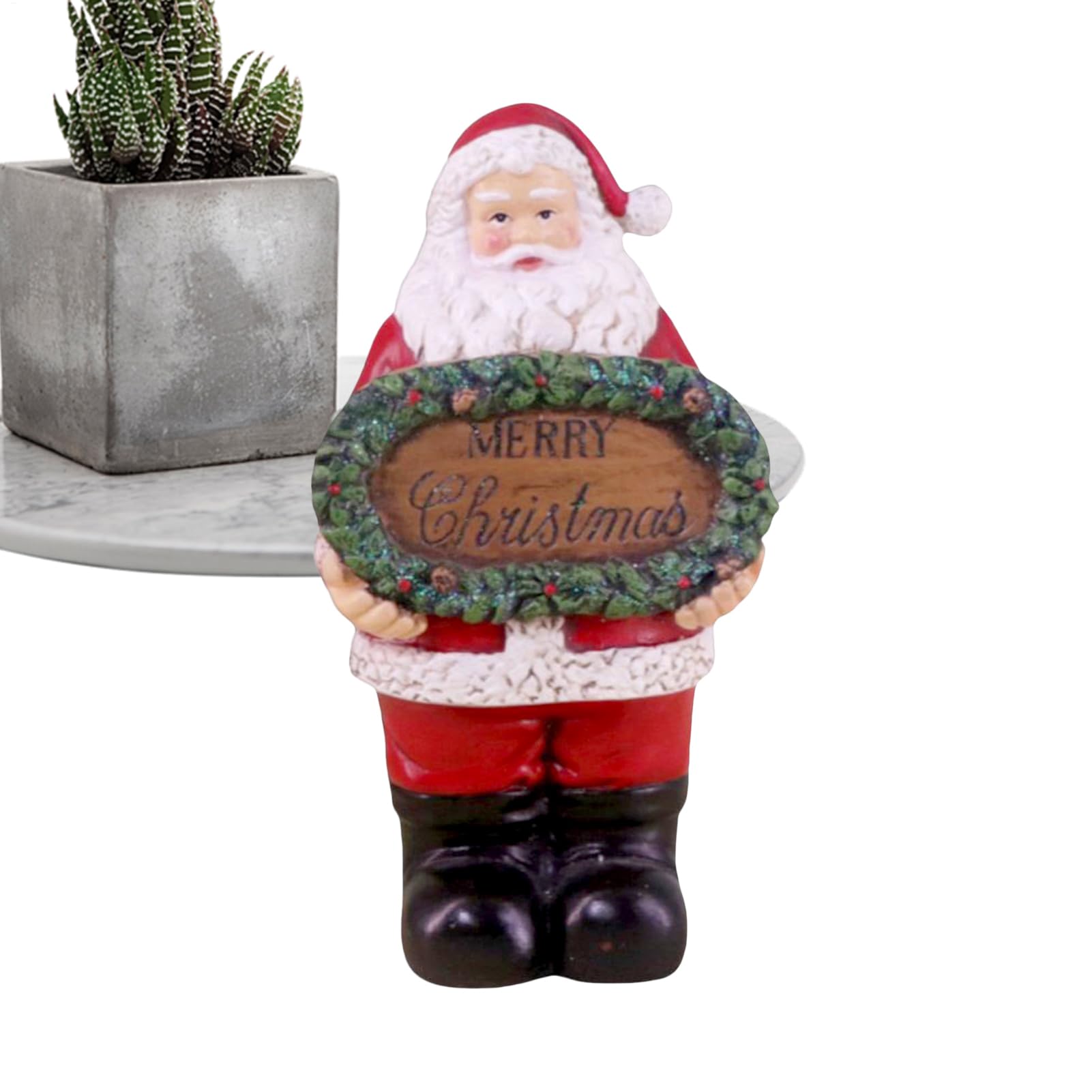 Statue de Noël Jolly Father Christmas, figurine de collectionneur artistique à offrir