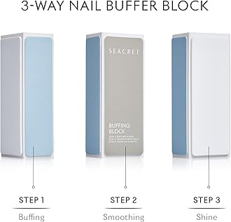 SEACRET NAIL CARE COLLECTION: Dead Sea Mineral Fingernail & Toenail DIY Salon Manicure Treatment Set with File, 3-Way Buffer Block for Shine, 1 Oz Cuticle Oil, & 6.8 Oz Body Lotion Kit, All Skin Types
