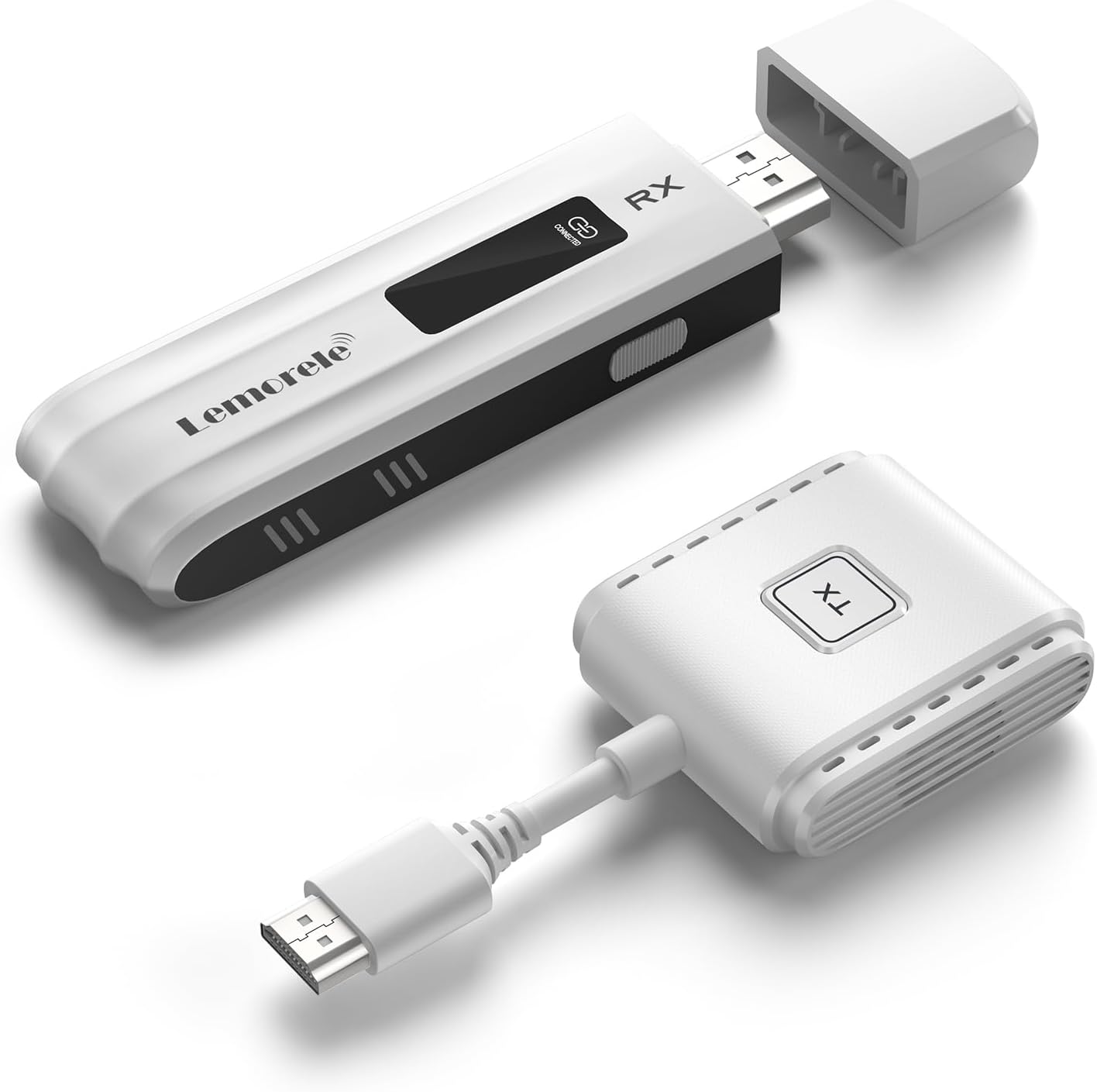 Lemorele Wireless HDMI Transmitter and Receiver Kit, Portable Wireless HDMI Extender,2.4/5G 164ft Range 1080P Full HD,for Streaming Video&Audio to HD TV/Projector/Monitor from Laptop/Camera/TV-Boxs