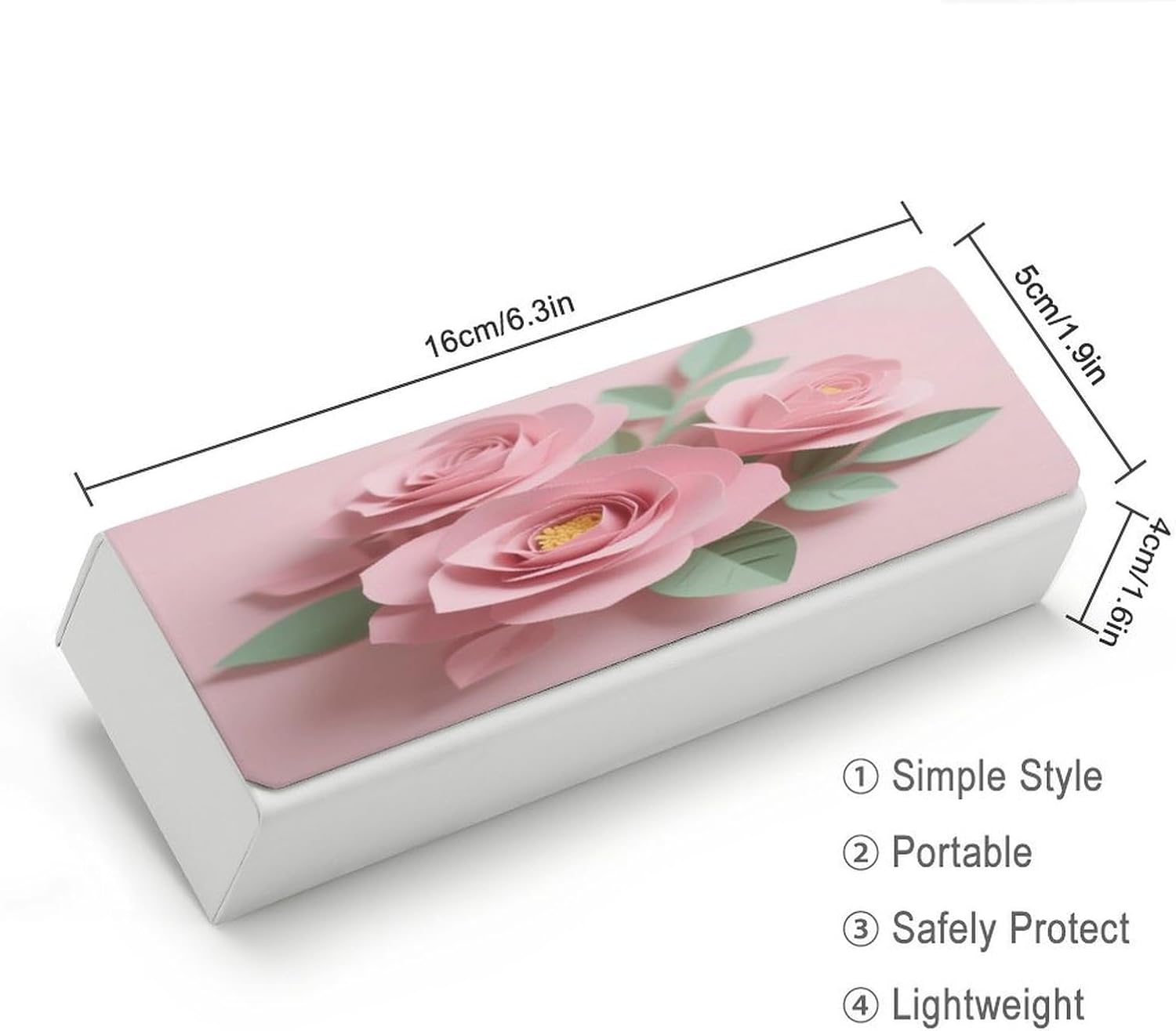 Leather Hard Shell Glasses Case, Portable Travel Sunglasses Case image 2