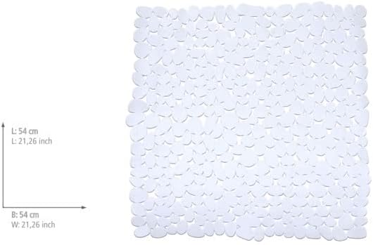 WENKO 20277100 Shower mat Paradise White - anti-slip, Thermoplastic elastomer (TPR), 54 x 54 cm, White, 54 x 54 x 0.1 cm - Image 5