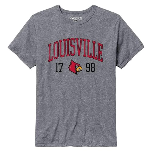 Barnesmith University of Louisville UofL Cardinal Bird Triblend Short-Sleeve T-Shirt, Collegiate, Small