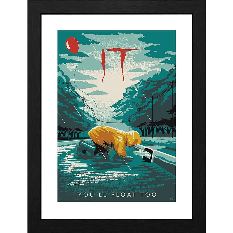 GB eye IT Georgie You'll Float Too 30 x 40cm Framed Collector Print, multicoloured, 40.6L x 30.5W cm