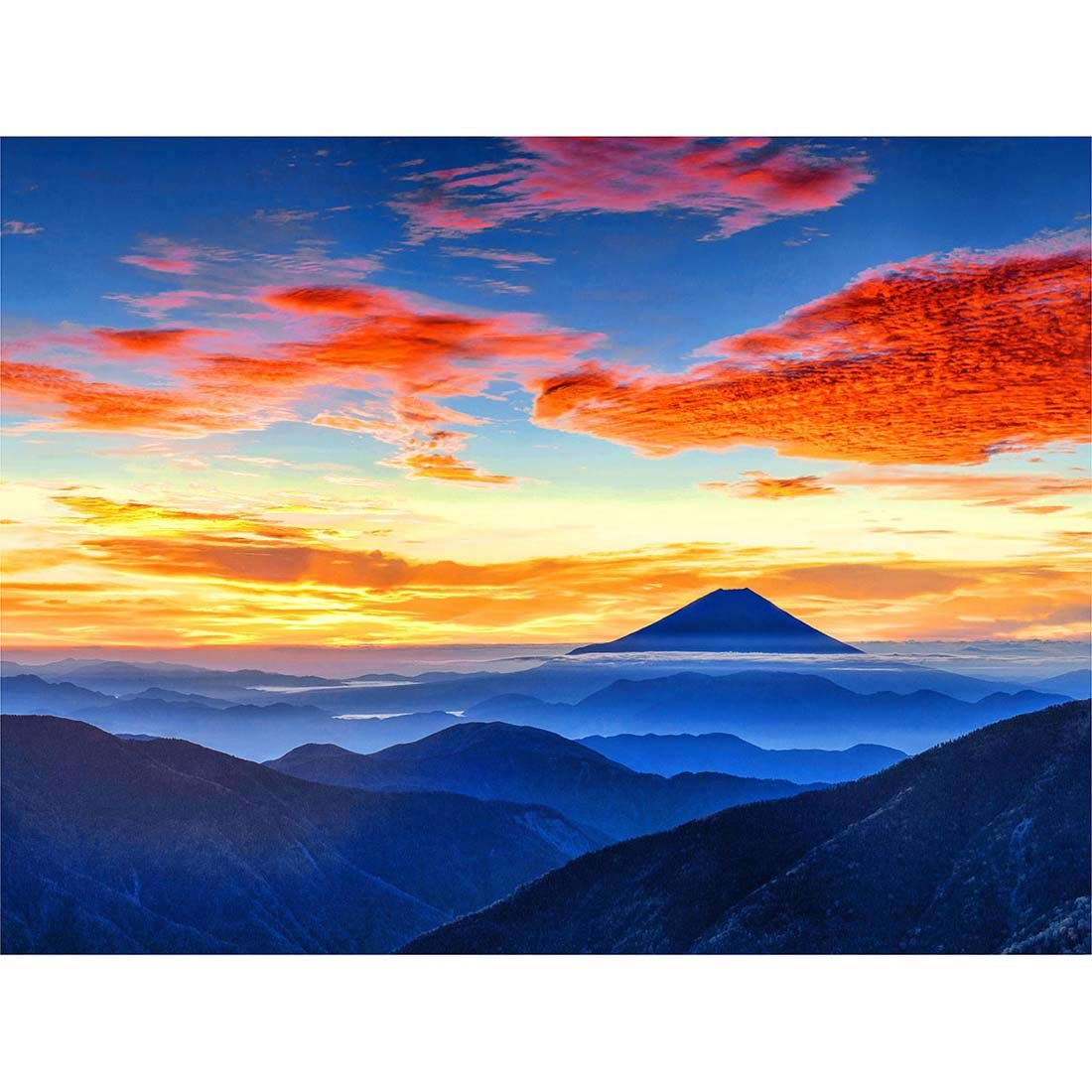 Wee Blue Coo Mount Fuji Japan Art Print Poster Wall Decor 12X16 Inch