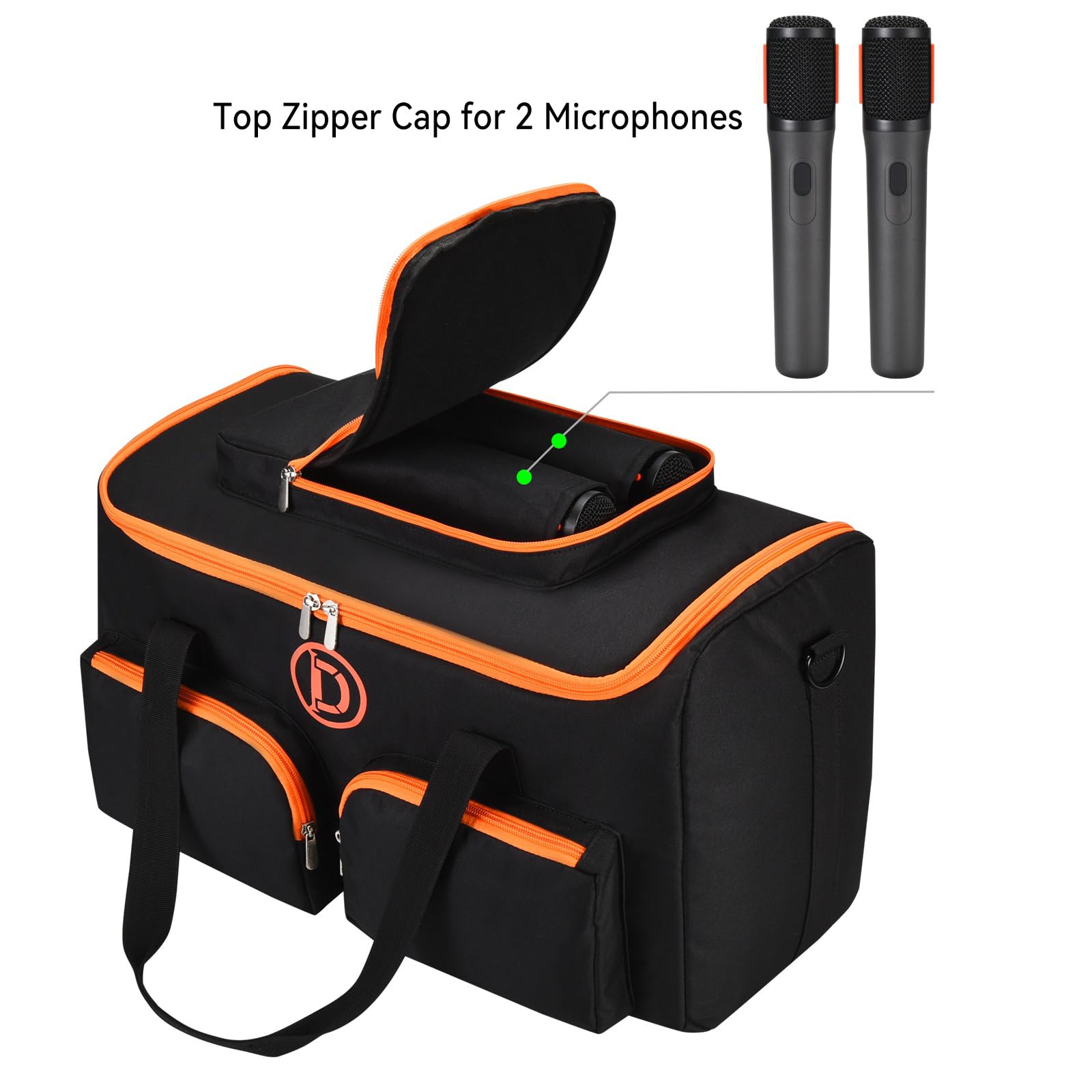Custodia portatile con scomparti per viaggi, 2 auditorium, ergonomica, facile da trasportare, copertura antiurto