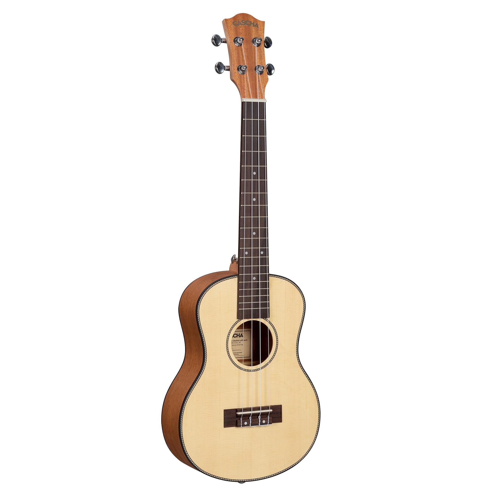 Ukulele tenore Spruce Solid Top Lefthanded (incl. Bag Padded, 3 Picks, Top: Spruce)