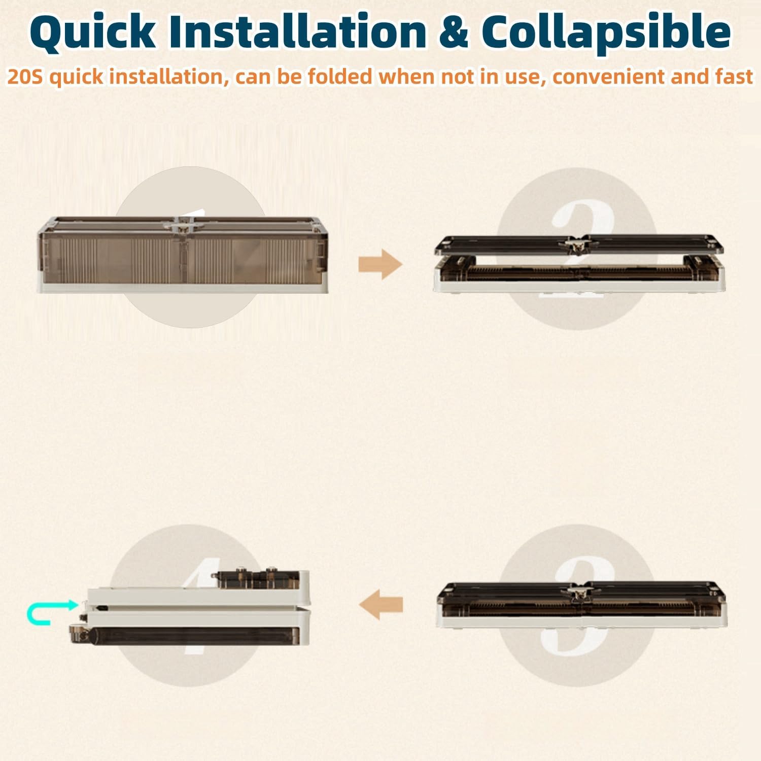 Under Bed Containers with Lid-13Gal,Stackable ＆ Foldable Under Bed Plastic Organizer Bins with Wheels,Multi-Purpose Double Door Under Bed Organizer Bins for Clothes,Toys,Shoes,etc.