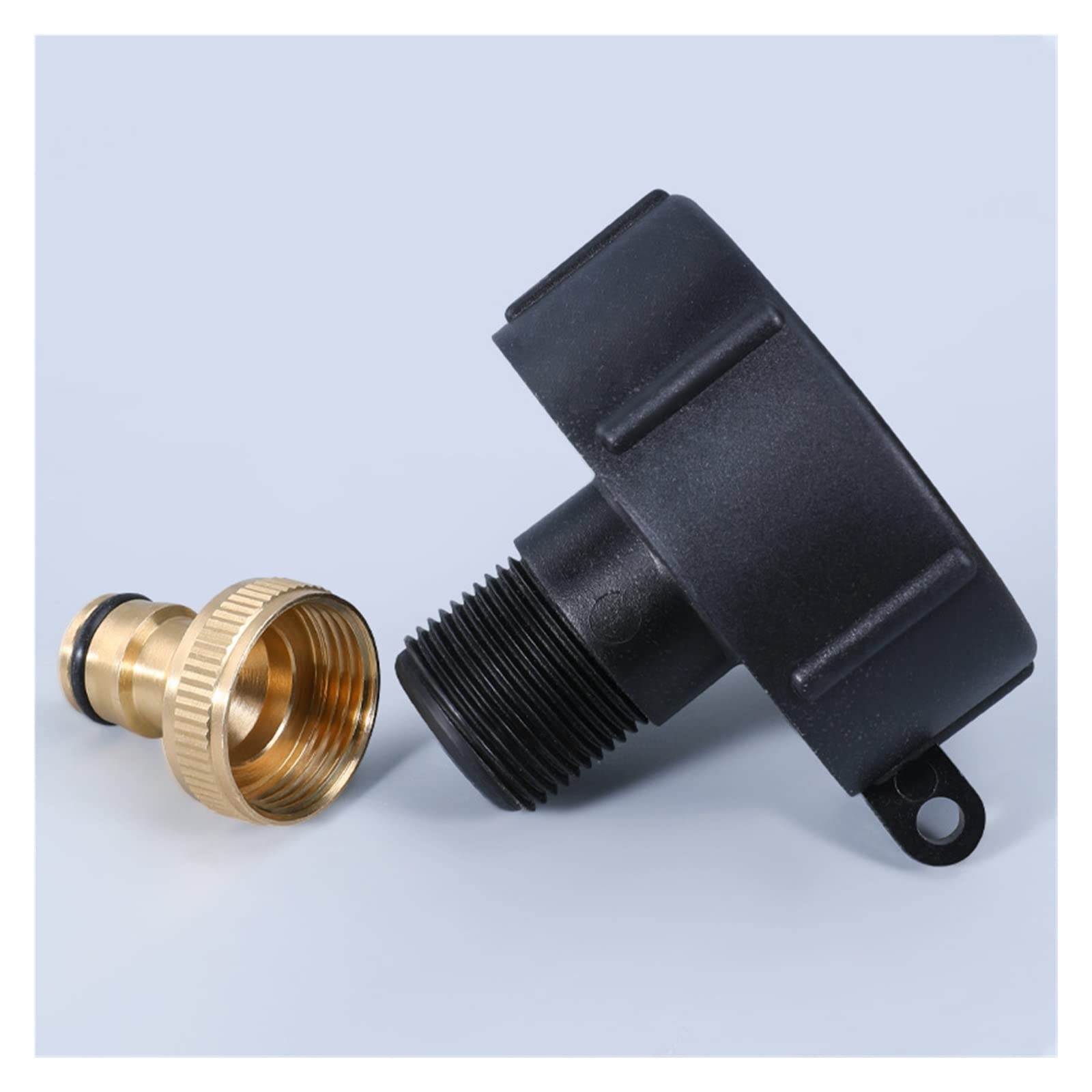 resistir extremos de alta presión y temperatura 1 PC Plástico de hilo IBC Tank Tap 100 0l IBC Ton Boquilla de adaptador de la válvula de latón de 3/4 a 1/2 "Conector de la manguera del jardín Tanque d