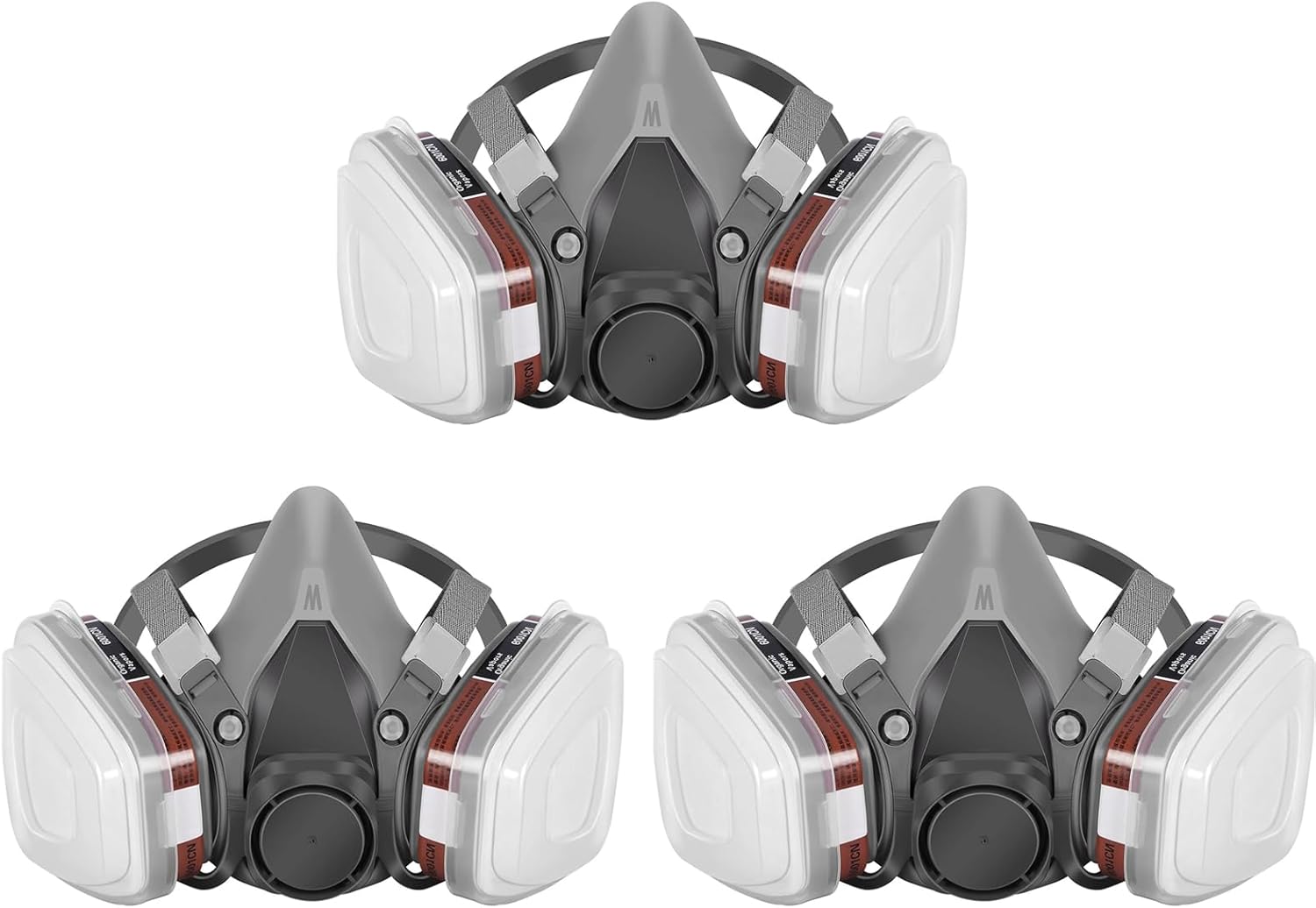 Reusable Half Face Cover with adjustable strap (6200) for paint, dust, formaldehyde
