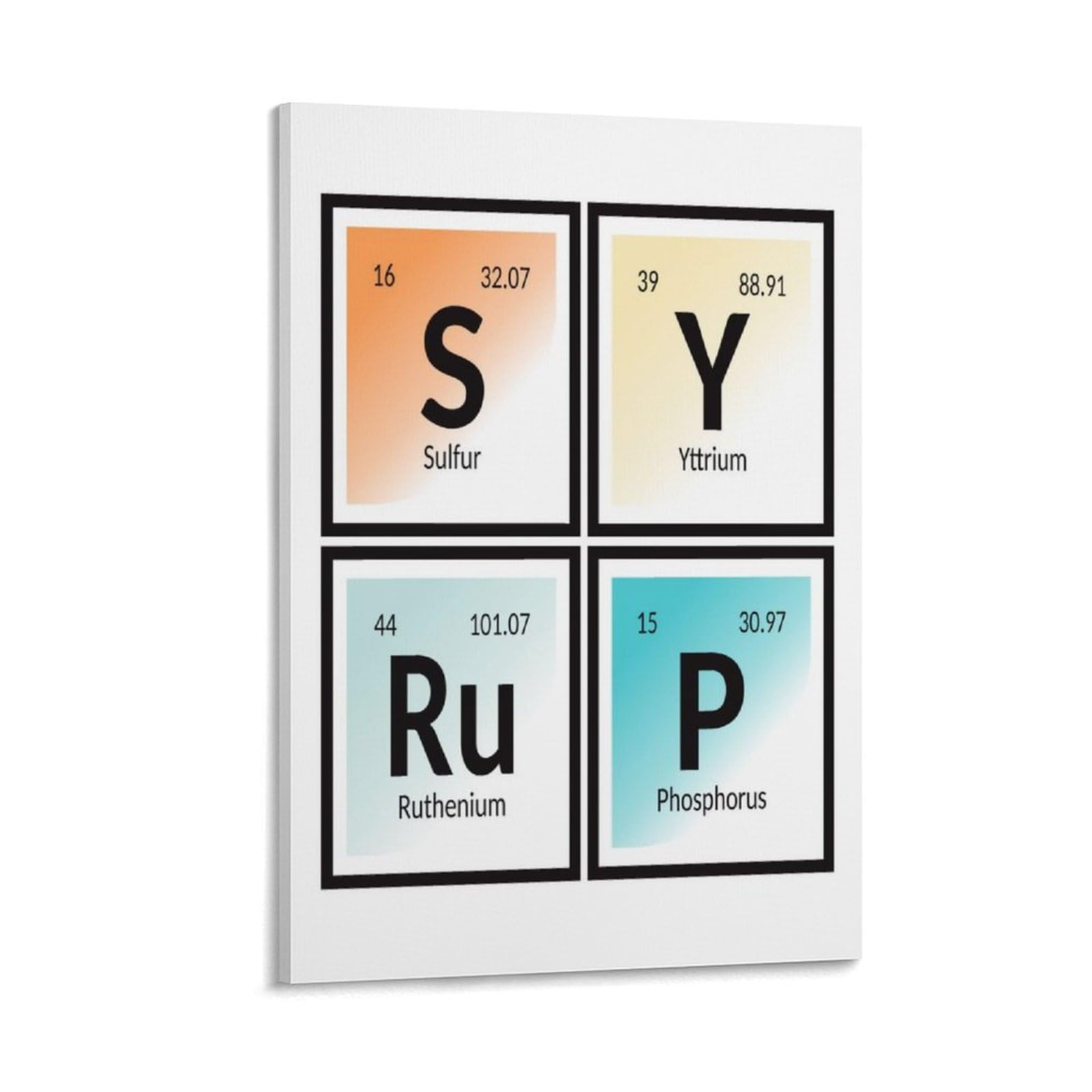 Sirup Periodensystem, Raum-Poster, Büro, Raumdekoration, kosmischer Sternenhimmel, Wandkunst-Poster für Wanddekoration, 40 x 60 cm