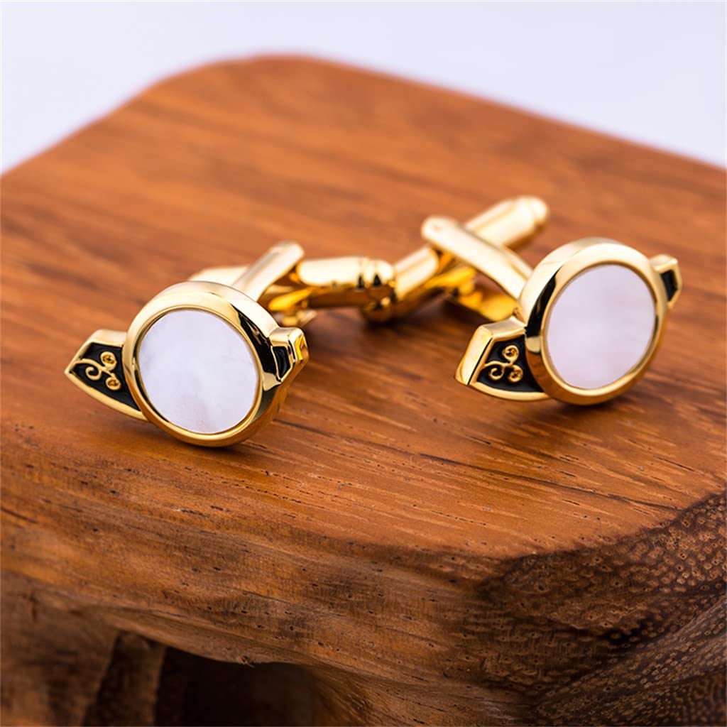 Manschettenknöpfe Krawattenklammern für Männer Manschettenknöpfe Krawattennadel Sets Manschettenknöpfe Gästehemd Dekorationen (Color : A, Size : 20 * 13mm)