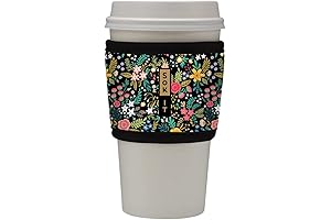 Sok It Hot Sok Coffee & Tea Reusable Insulated Neoprene Cup Sleeve (English Garden Picnic)