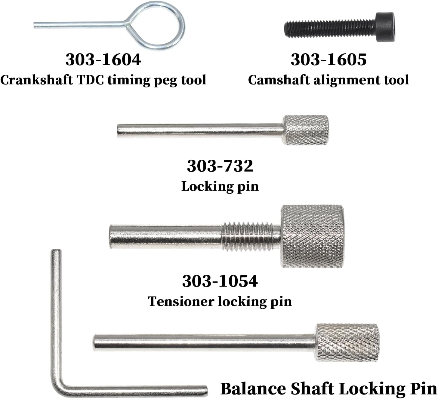 Belt Engine Timing Tool Kit, Compatible with Ford 1.0 EcoBoost Focus Fiesta, Petrol Engine Timing Belt Tools Lock Tool KIT SCTi 303-1605 303-1606 303-1604 303-1602