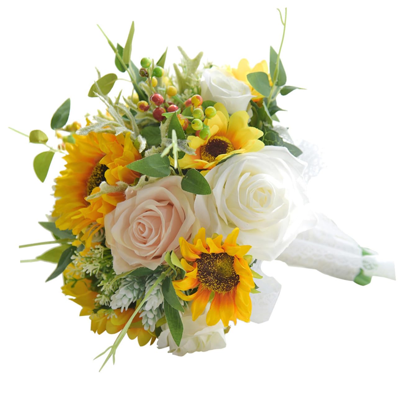 Künstlicher Sonnenblumen Brautstrauß aus Seide Langlebige Hochzeitsdekoration mit Zartem Design für Partys und Tanzveranstaltungen