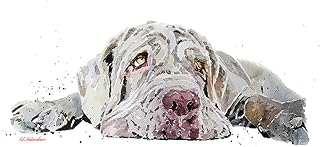 Neapolitan Mastiff Passed Out - Print Watercolour, Neapolitan Mastiff art, Neapolitan Mastiff Watercolour print, Neapolitan Mastiff Wall décor
