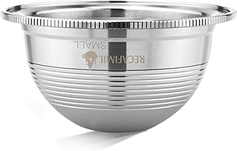 Yorten Stainless Steel Coffee Capsules Vertuoline Pod Filters Cup 70ml Brewing Volume Reusable Refillable Coffee Capsule Coffer Set for Nespresso Vertuoline GCA1 Delonghi ENV135