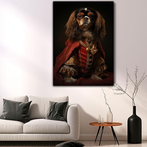 Miniatura 339 de Thuan Chow Chow Retrato de mascota con disfraz real de perro en un disfraz retrato de perro con vestimenta Retrato medieval de mascota retrato