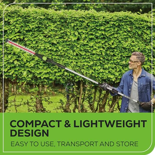Image of Greenworks 80V 20 inch Brushless Pole Hedge Trimmer, 2.0Ah Battery and 2A Charger