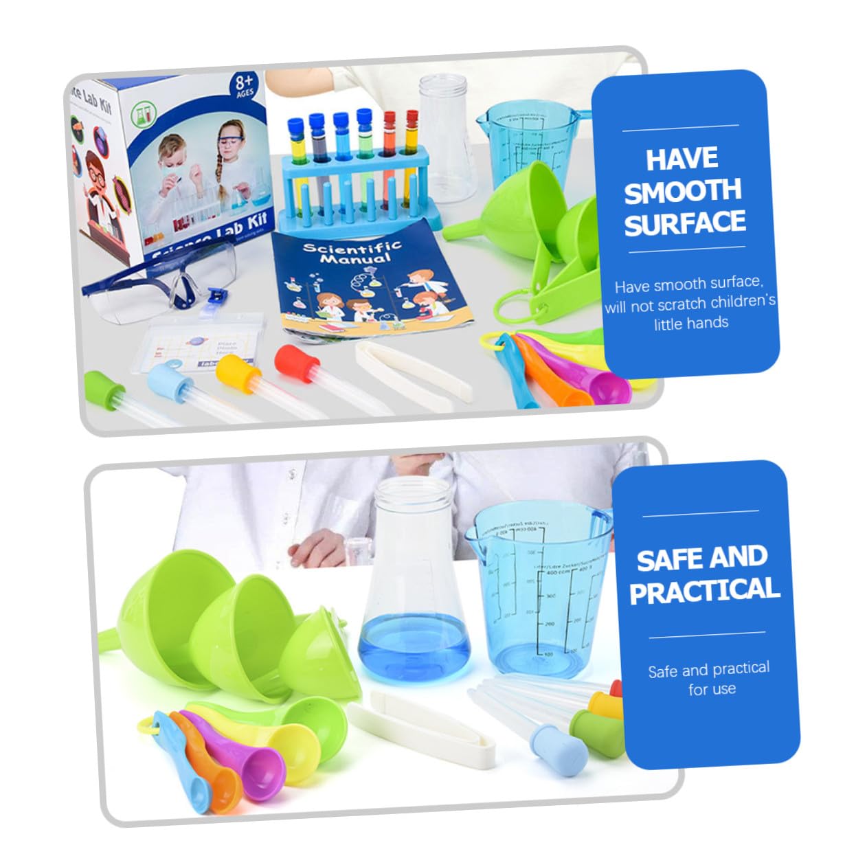 Kit Éducatif Garçon Fille Chimie Réutilisable Matériel Solide Découverte Pratique pour Fille Garçon Jeux Stem Éducatifs Expérience Laboratoire Couleur Aléatoire Couleur Aléatoire