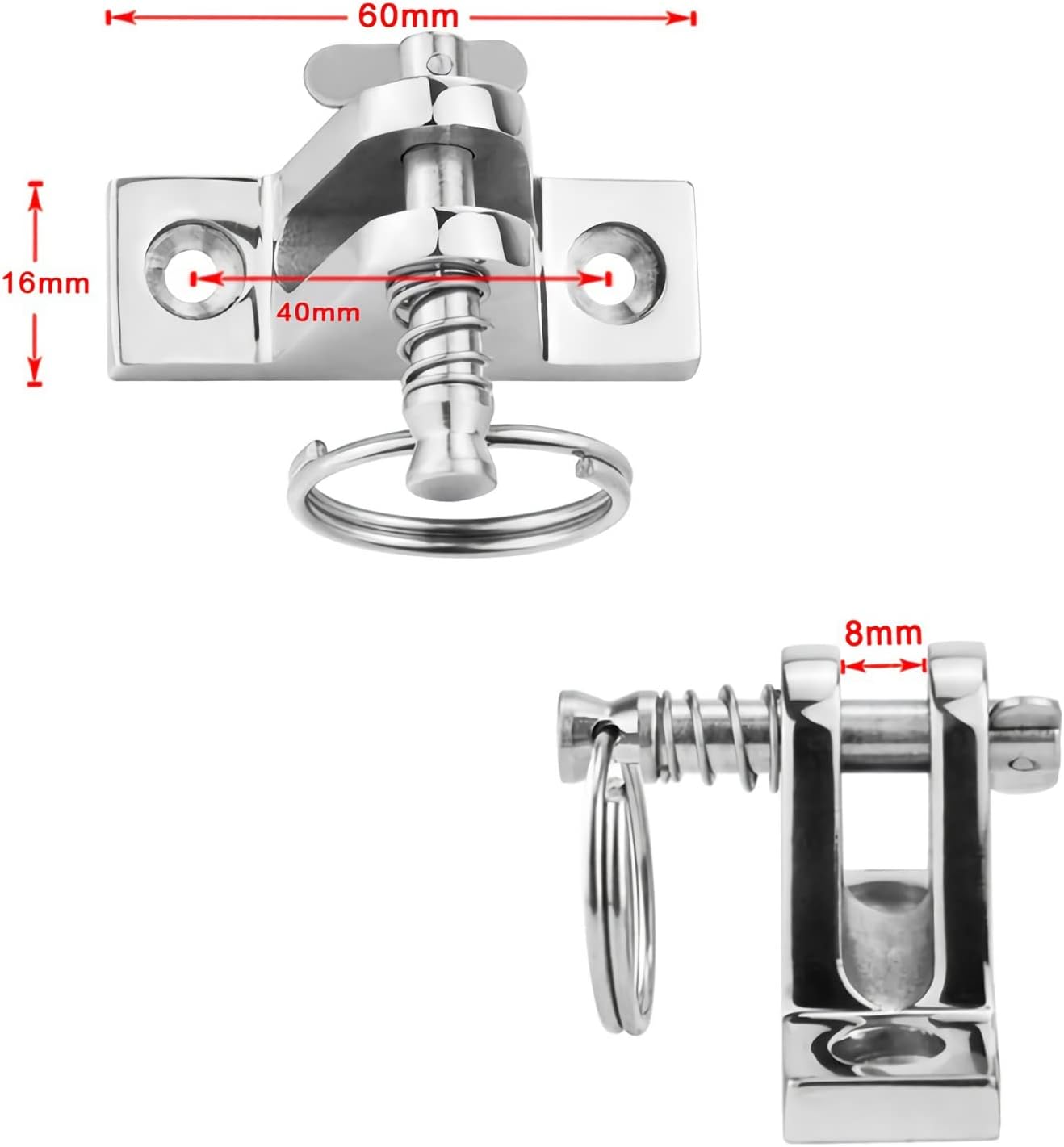 Bimini Top Hardware, 12 Pieces Boat Fittings Fits 7/8'' or 1'' OD 3 Bow Tube 316 Stainless Steel Heavy Dudy Parts for Canopy