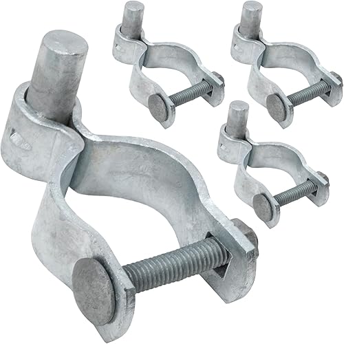 Miniatura 11 de VIVIDA Bisagra de puerta de enlace de cadena de 1-7/8 pulgadas, 4 piezas, bisagra de poste de tubería galvanizada para tubería de 1-7/8 pulgadas