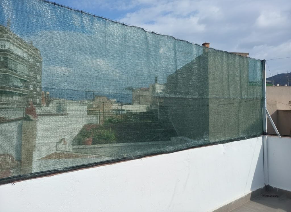 Suinga Malla de Sombreo 2x50 m | Ocultación y Privacidad para Terraza o Jardin | Malla de Ocultación Verde 70 g/m2 | Ocultación 70%, Verde
