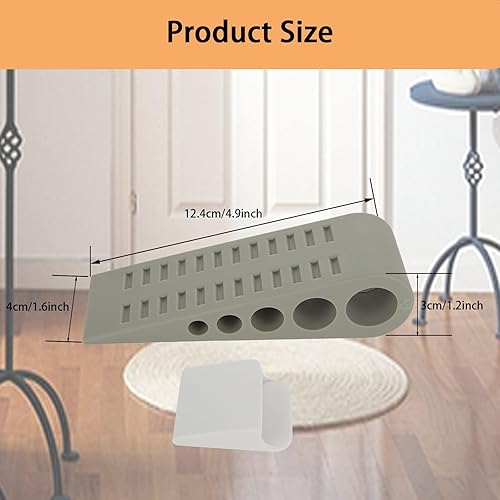 Miniatura 2 de Topes de puerta para la parte inferior de la puerta – 8 tapones de goma para puerta – Tope de puerta de goma apilable para mayor seguridad