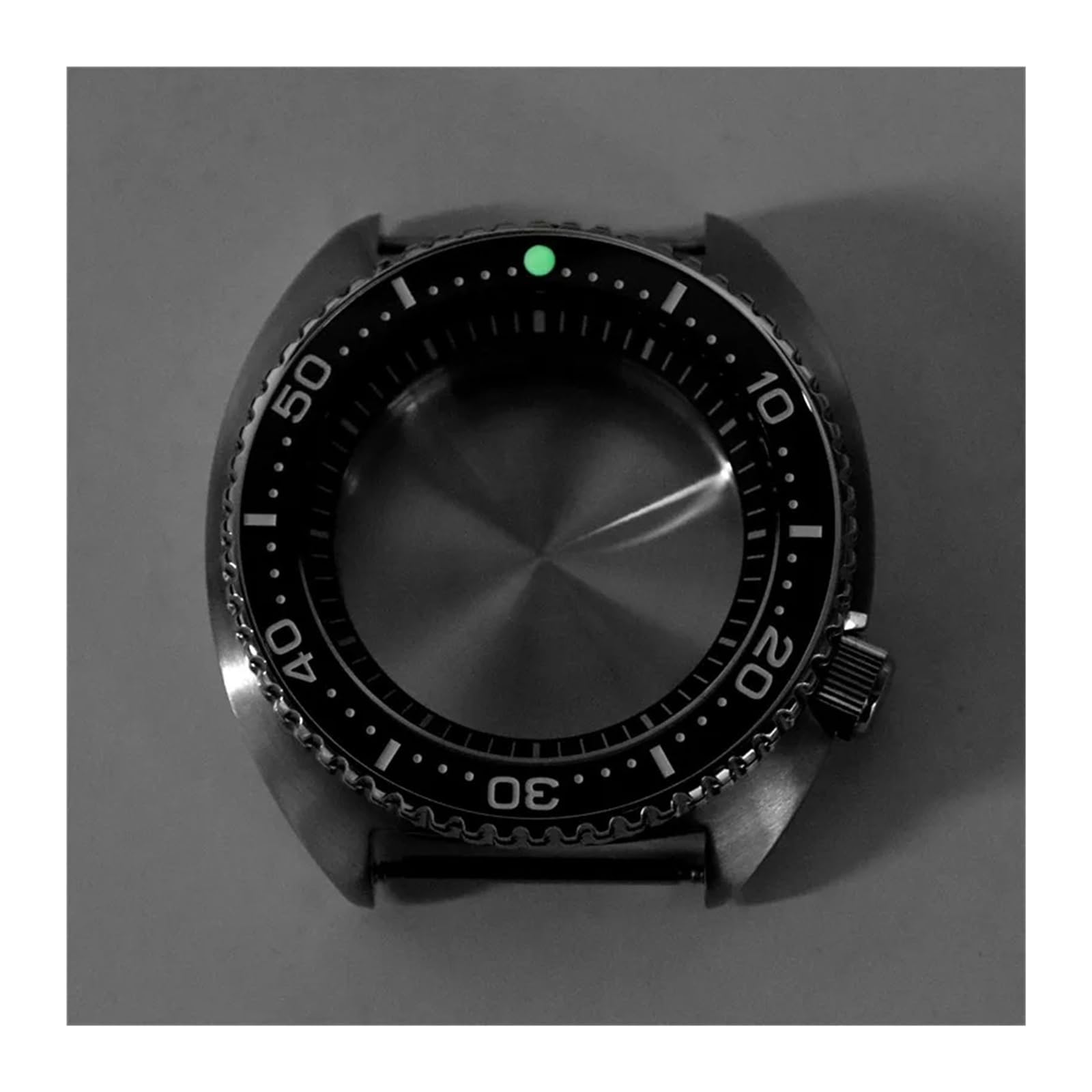 Uhrengehäuse, 45 mm, Keramikeinsatz, Stahl, 28,5 mm Zifferblatt, Schildkröte, Saphirglas, wasserdicht, kompatibel mit Nh35 Nh36 Uhrwerk