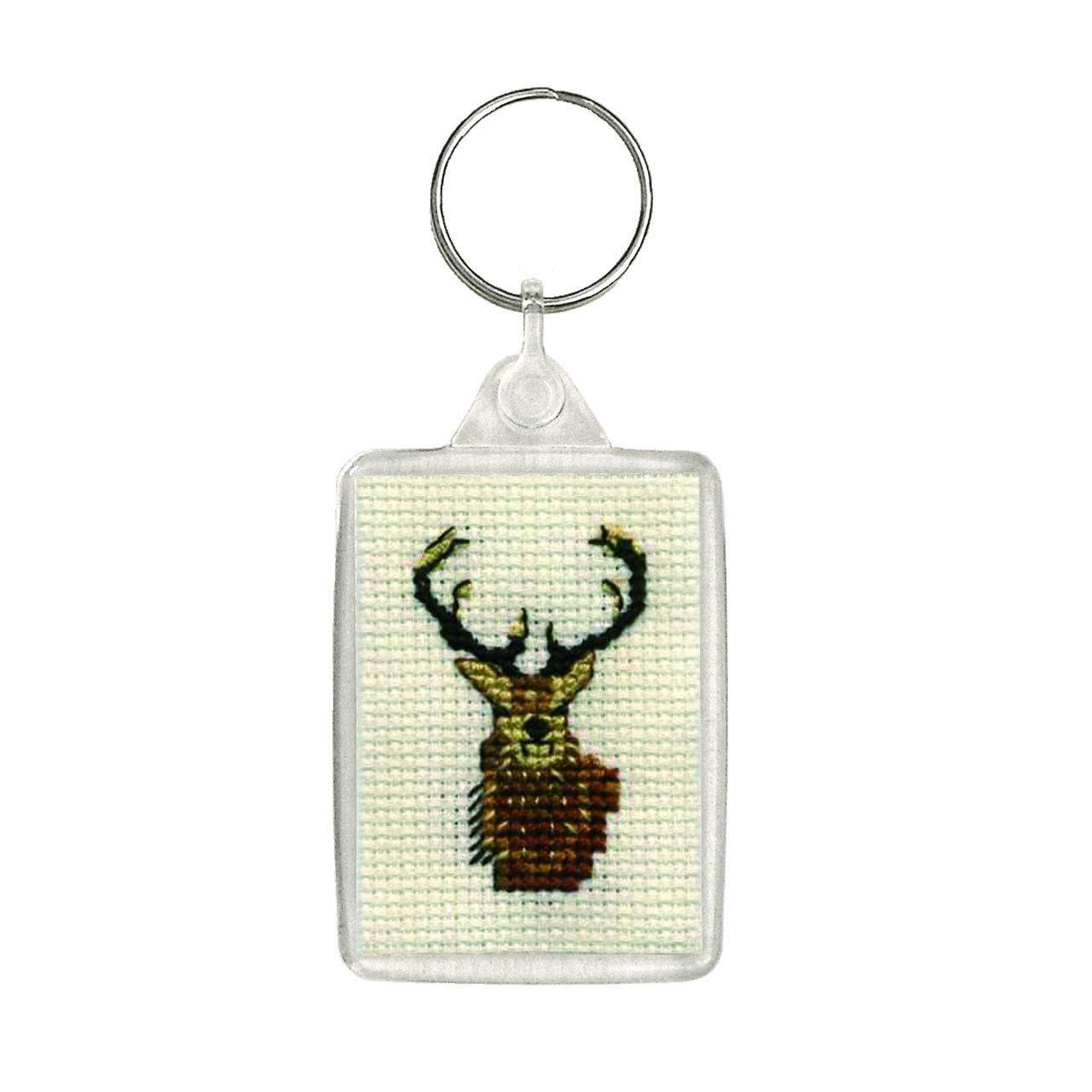 Textile Heritage Stag Keyring - Counted Cross Stitch Kit By