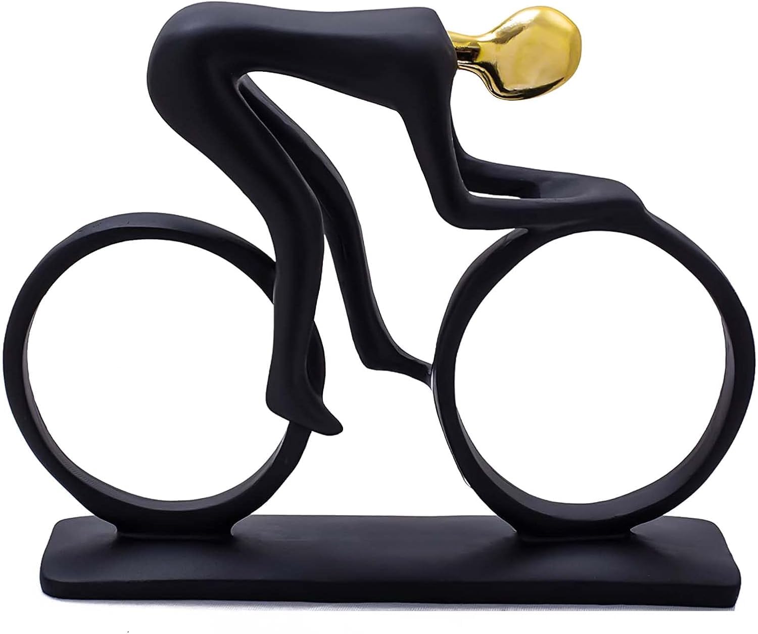 Jumix Resin Sculpture Statue Abstract Sculpture Sport Figure Resin Statue for Bicycle Enthusiast Art Sports Man Figure Ornament for Home Office Desktop Decor