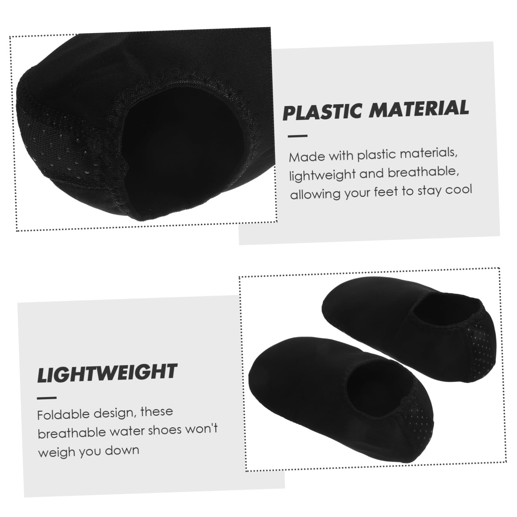 HONMEET Beach Socks for Women Men Diving Swim Water Shoes Soft Comfortable for Water Sports Black