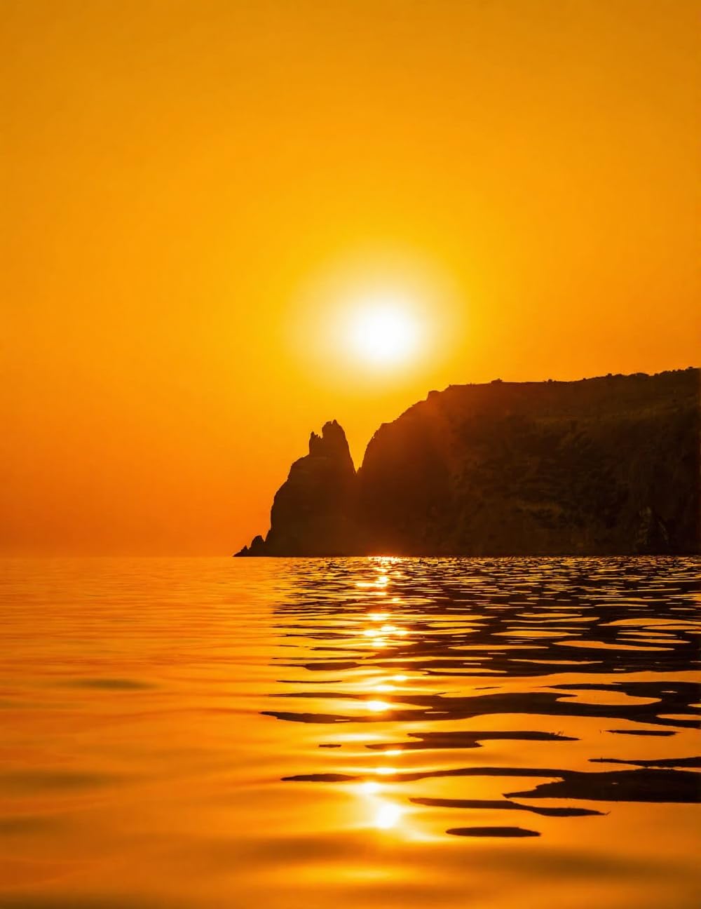 Affiche coucher de soleil rouge adrium evocation du silence infini - 4