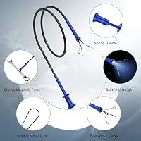 Housolution 72 cm Mágneses Fogó LED Világítással - Hajlítható Szerszám Csavarok, Szögek, Kulcsok Felszedéséhez Nehezen Elérhető Helyekről -  3
