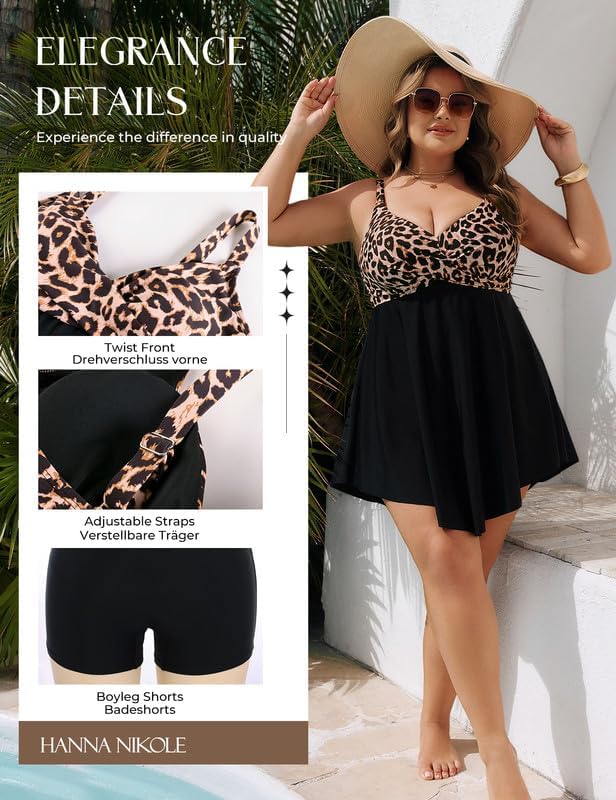 Plavky Hanna Nikole s tvarujícím efektem, plus size plavky, jednodílné