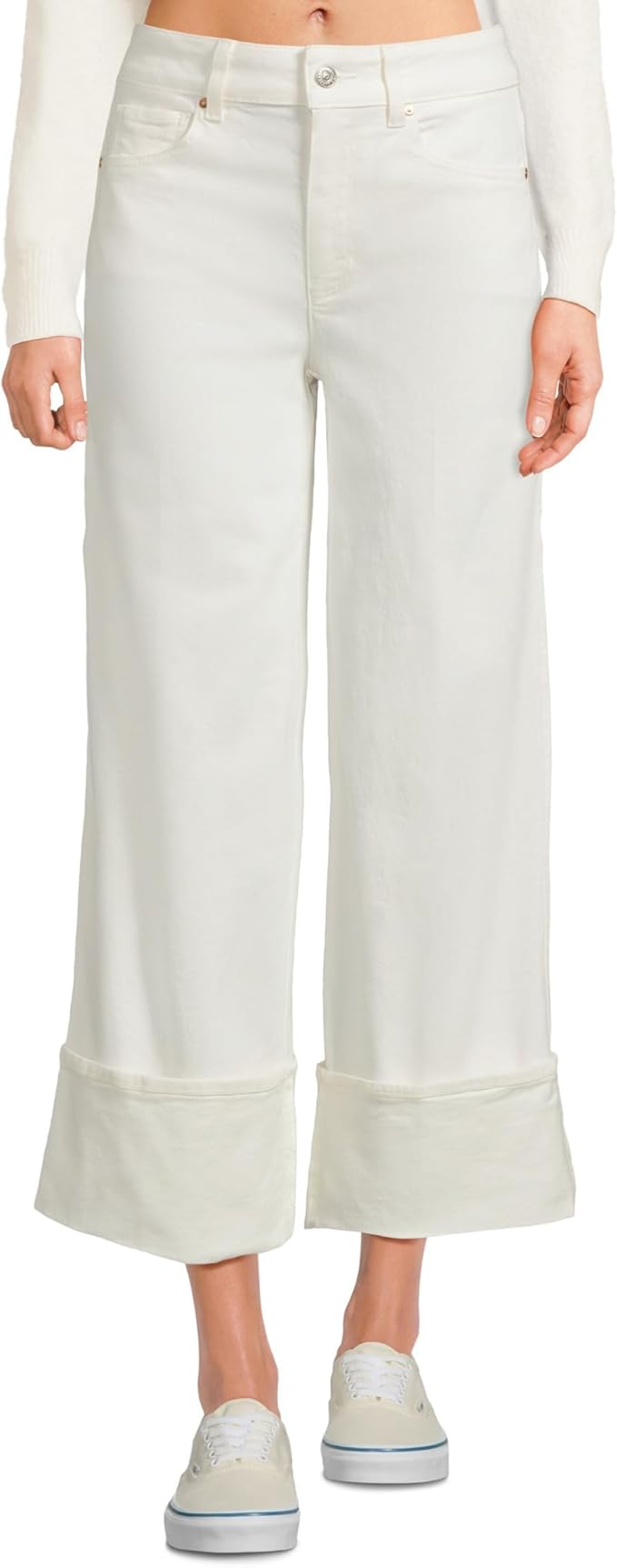 White wide-leg cropped jeans outfit ideas from Fashion by Azalea