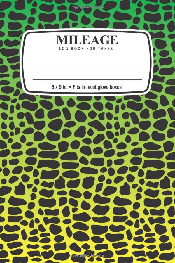 Mileage Log Book and Expenses Tracker For Taxes: Alligator Texture: 6 x 9 in. • Fits in most glove boxes