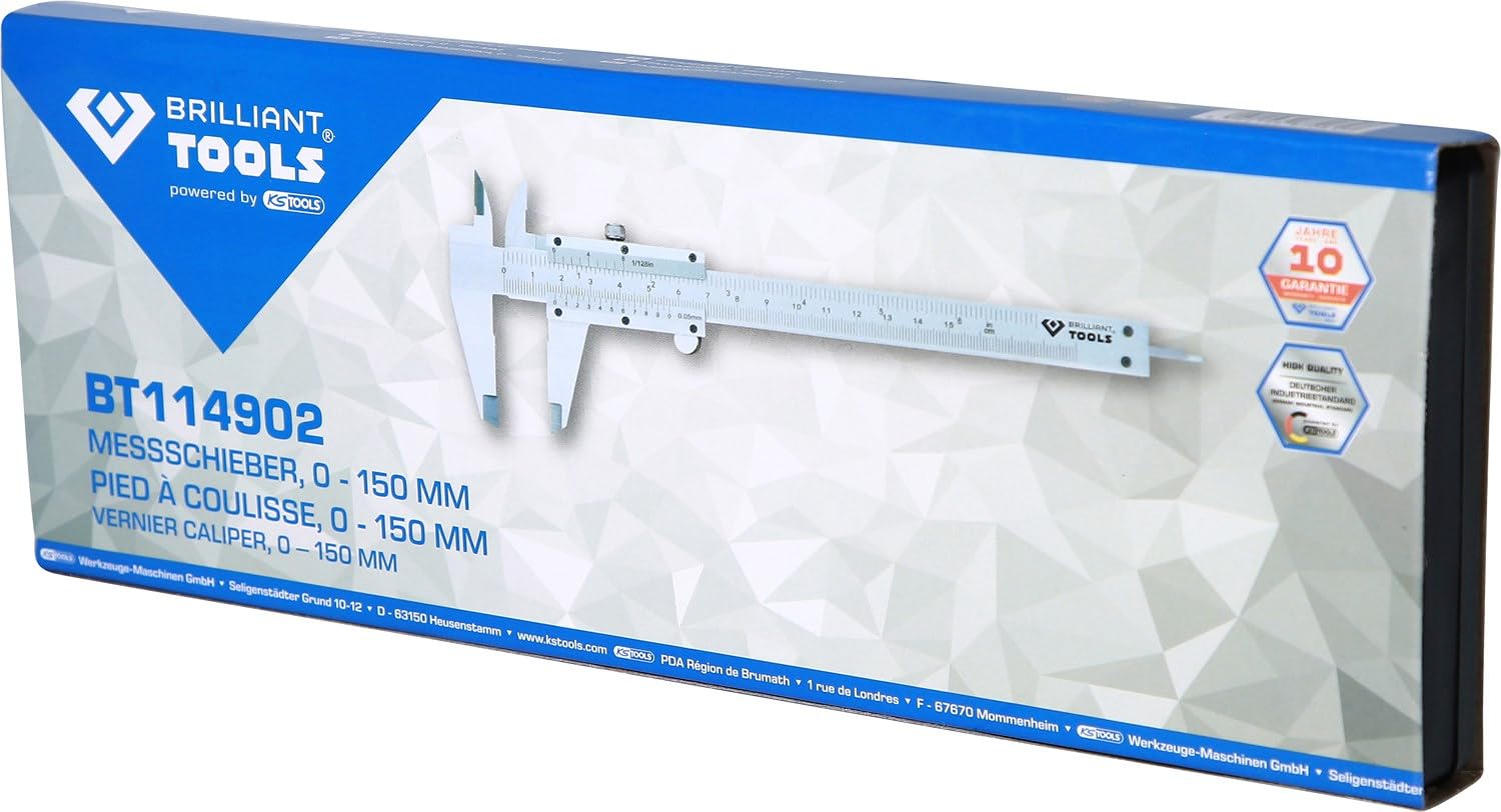 BRILLIANT TOOLS BT114902 Suwmiarka traserska, 0 - 150 mm [Powered by KS TOOLS]