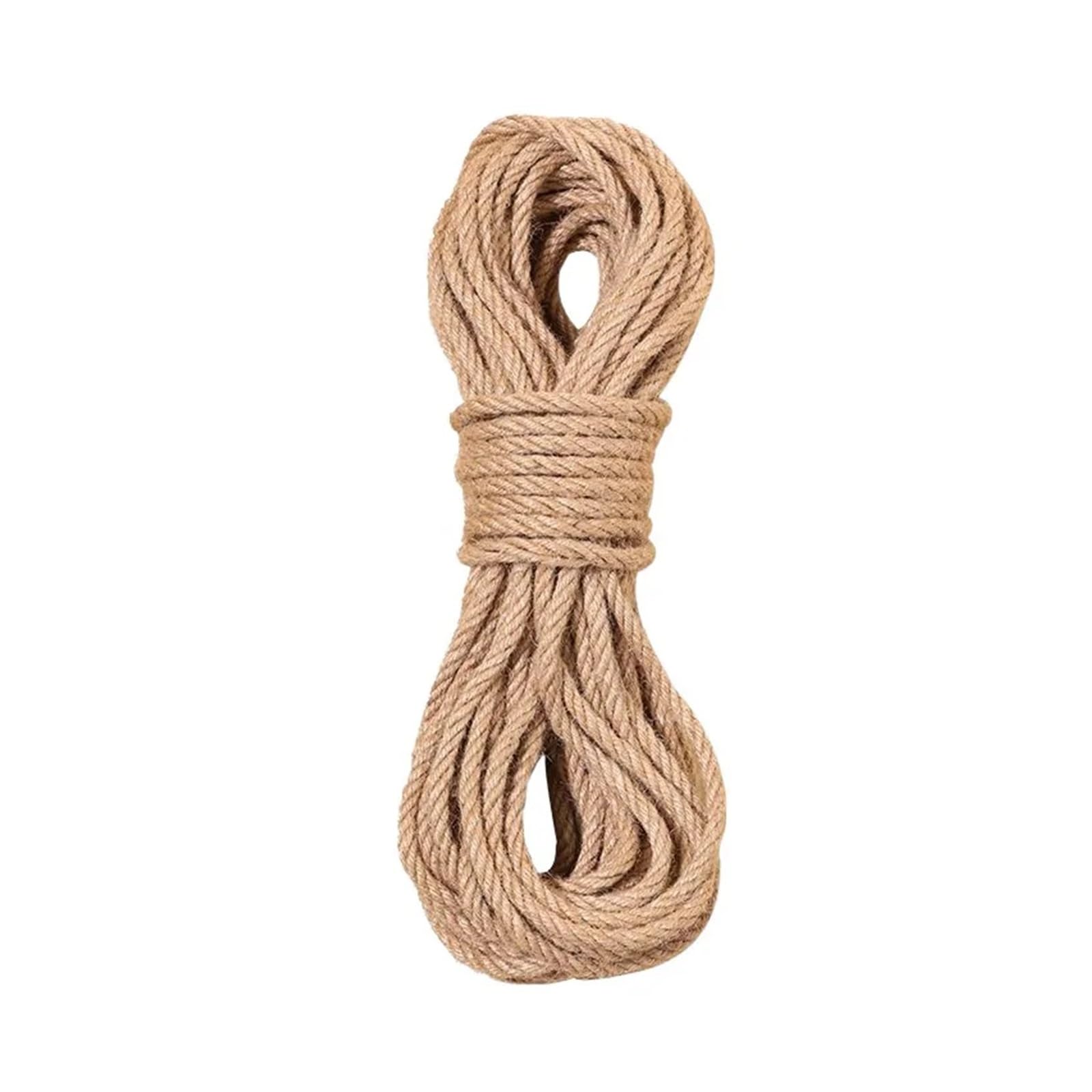 Twine 6mm Jute Rope 1m10m 20m 30m 50m Twine Hemp Twisted Cord Macrame String DIY Craft Handmade Decoration Pet Scratching(3.0meters)