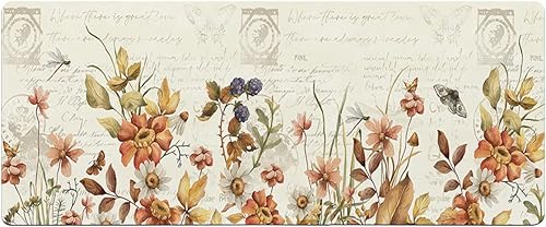 Miniatura 1 de Tapete de baño con hojas botánicas, antideslizante, de secado rápido y absorbente, de tierra de diatomeas, para fregadero de cocina, lavable, tapete