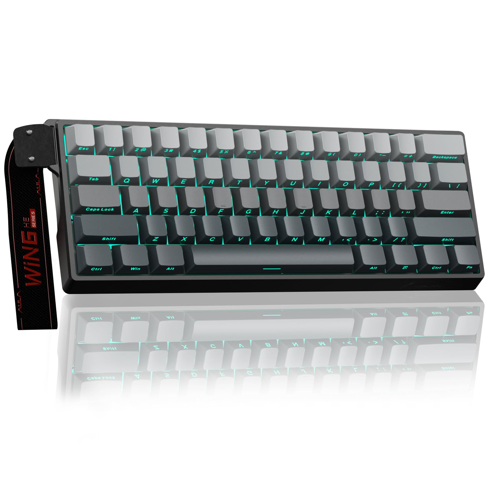 Aula WIN60 HE - 60% Mechanical Gaming Keyboard Wired, Hall Effect Magnetic Switch Hot Swappable,8000 Hz Polling Rate, RGB Keyboard 60 Percent Compact Design for PC (Gradient Gray)
